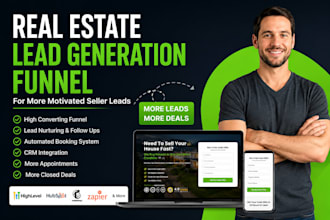 build real estate lead generation funnel for booking motivated sellers nurture