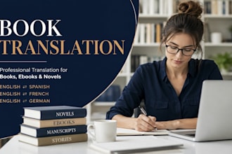 provide professional book translation, ebook translation, and proofreading