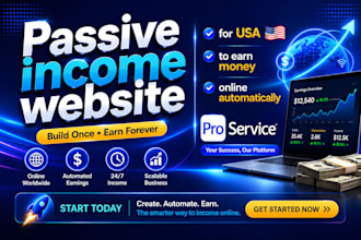 create a passive income website for united states of america