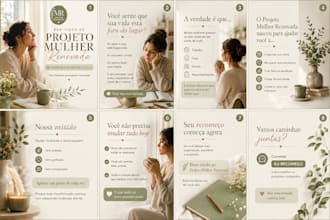 design feminine instagram post and carousel designs