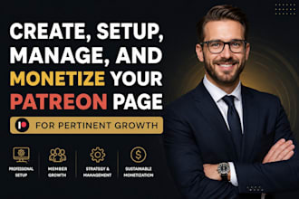 build, customize and optimize your patreon page professionally