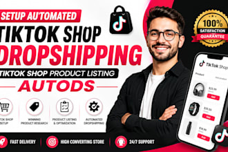 setup automated tik tok shop dropshipping tiktok shop product listing autods