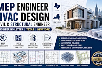 do mep engineer, hvac design civil structural engineer letter in texas new york