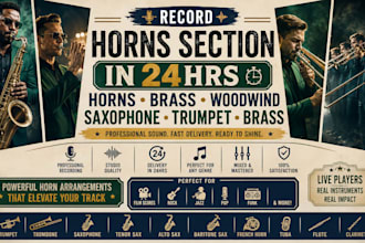 record horns section in 24hrs horns brass woodwind saxophone trumpet brass sax