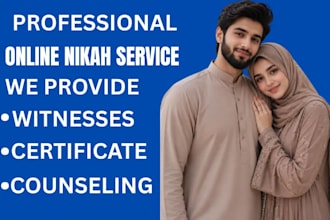 perform online nikah imam nikah witnesses wali certificate