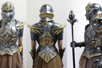 custom full wearable cosplay creation fantasy knight armor video game cosplay