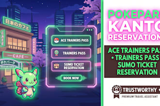 secure tickets for pokemon kanto, pokepark kanto and reservation for kirby cafe