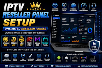 unlimited reseller panel, strong 8k, dream 4k, lion ott, trex, mega ott, tivione