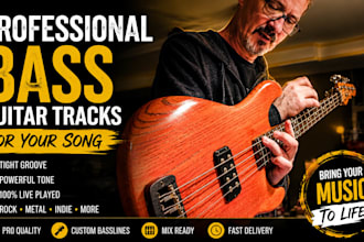 record professional bass guitar for your rock song