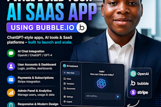 build ai saas chatgpt app openai app using bubble io