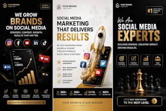 design professional social media posts for instagram, facebook and linked