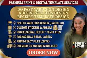 do fast yard sign design adesivi stickers design receipt template design