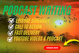 write SEO optimized podcast show notes and summaries