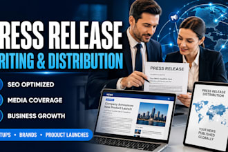 write a professional press release for business, product launch, and events