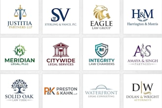 do professional attorney and law firm logo design