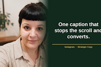 write 1 high converting instagram caption for your business
