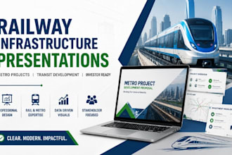railway infrastructure presentation design metro project deck transit PPT design