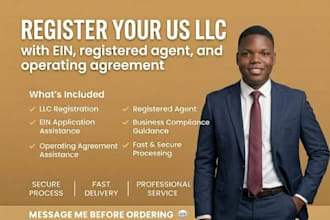 register your US llc with ein, registered agent, and operating agreement
