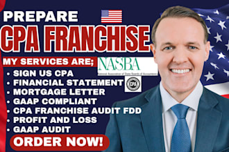 perform licensed US CPA audit for fdd, financial statements fdd or gaap reports