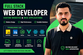 full stack web developer for custom website development