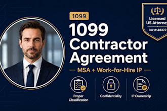 draft your independent contractor msa sow and 1099 service agreement drafting