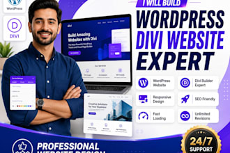 install and create website with divi theme and divi builder