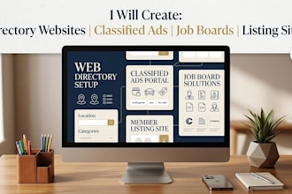 do create a directory website, classified ads, job board, and listing site