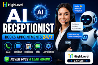 build gohighlevel ai receptionist, appointment booking and CRM automation