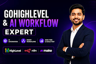 setup gohighlevel automation and ai workflows using n8n or make