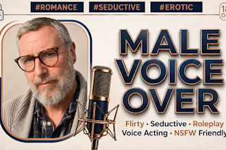 audible sexy sfw or nsfw erotic male voiceover for games, audiobooks anime mdom