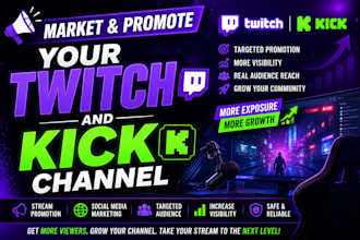 market and promote your twitch and kick channel