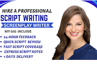 review your script to give you honest feedback in 24 hours