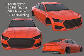 do 3d car modeling car body parts car body kit front fender cad 3d printing