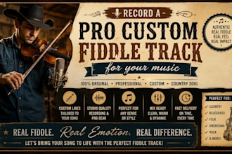 record a pro, custom fiddle track for your music