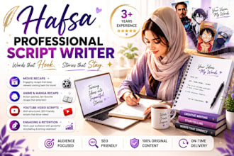write anime and manga scripts for your youtube channel
