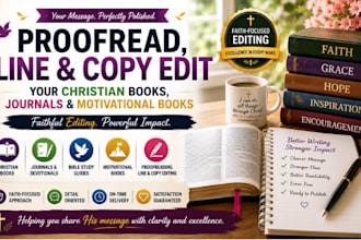 christian book editing proofreading formatting devotional journal memoir editor