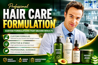 formulate shampoo, conditioner, hair oil and hair growth products