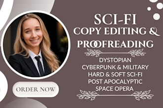 sci fi novel proofreader copy editor dystopian post apocalyptic space opera