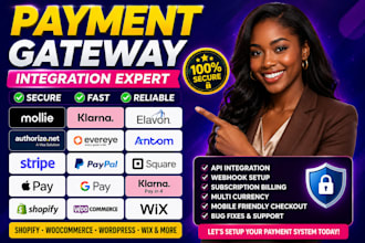 integrate mollie klarna authorize net elavon payment gateway for any website