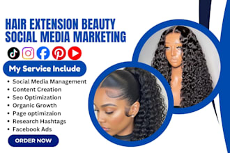 hair extension beauty salon extension instagram social media marketing manager