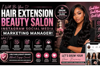 hair extension beauty salon extension instagram social media marketing manager