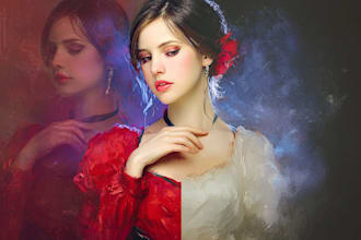 paint anime portrait art in real oil painting free shipping
