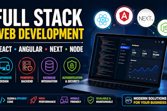 develop full stack web apps with react angular next js and node js