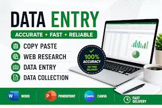 do data entry, copy paste and web reasearch