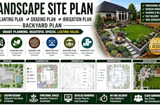 landscape site plan planting plan grading plan irrigation plan backyard plan