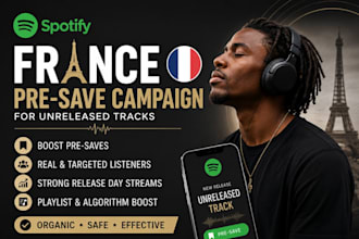 france spotify music pre save campaign unrelease spotify track presave promotion
