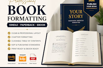 professionally format your book for kindle and paperback publishing