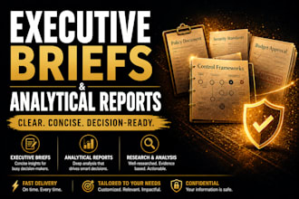 write an executive brief or analytical report