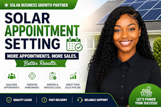 schedule qualified solar appointment setting leads for your solar project