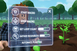 develop a roblox farming and grinding macro